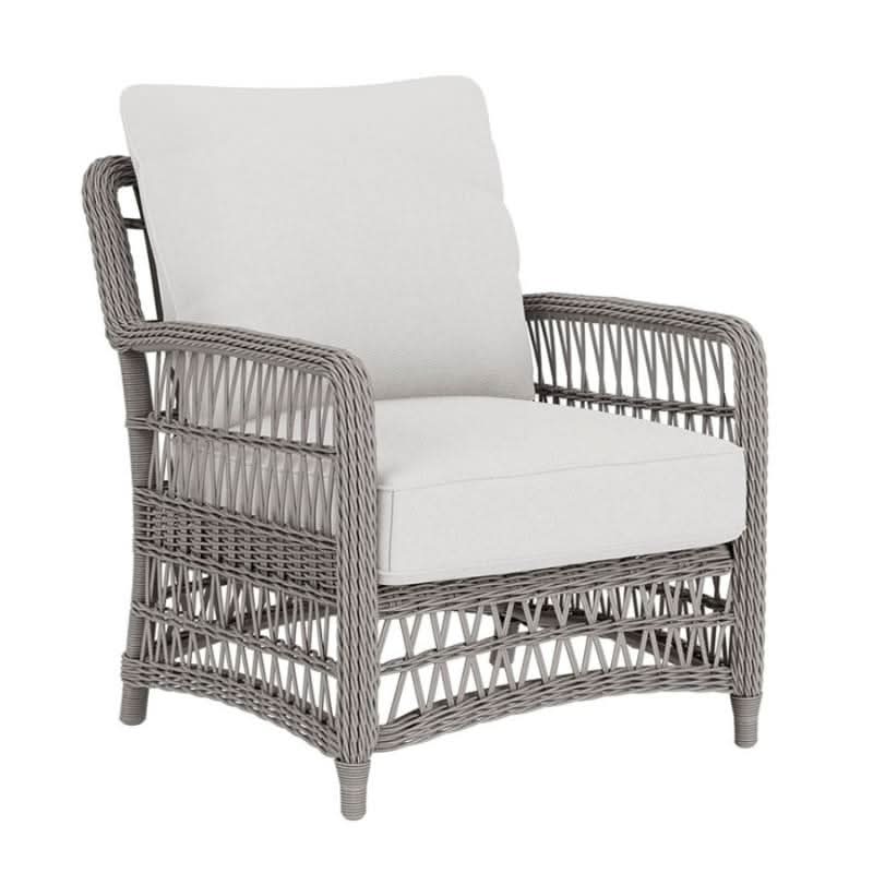 Lloyd Flanders Mackinac Woven Vinyl Outdoor 4-Person Round Dining Set