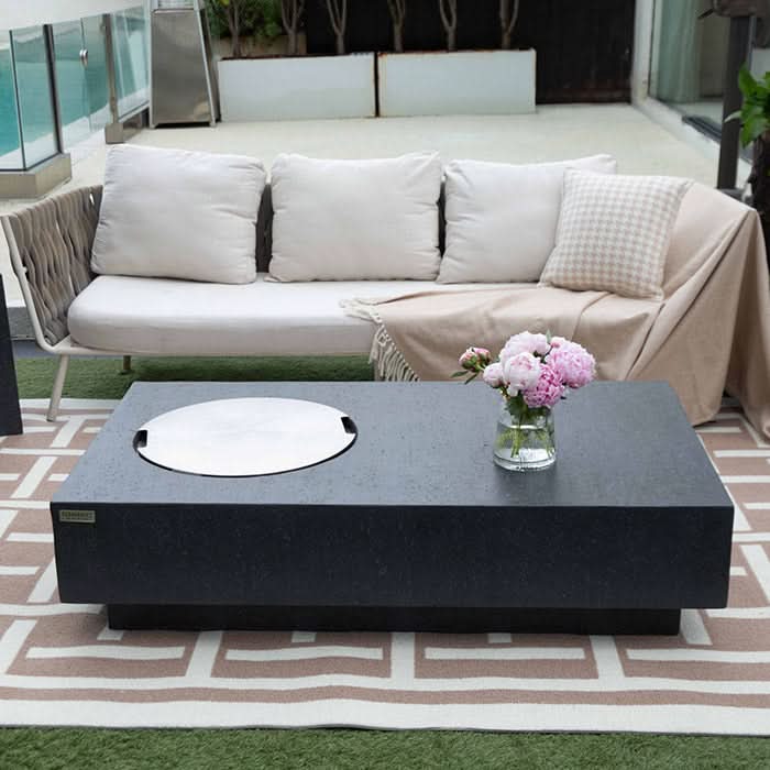 Elementi Metropolis Fire Pit Table (Light Gray)