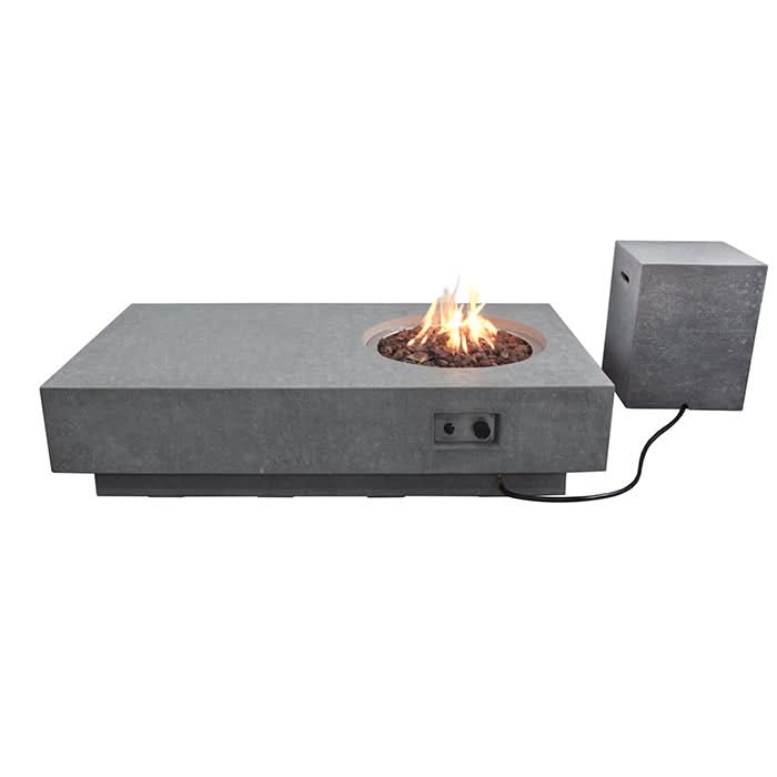 Elementi Metropolis Fire Pit Table (Light Gray)