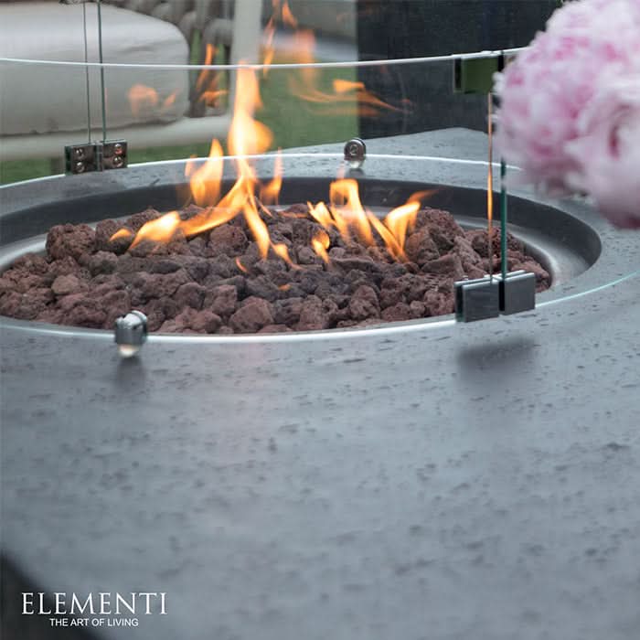 Elementi Metropolis Fire Pit Table (Light Gray)