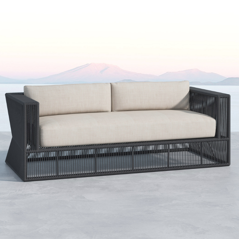 Sunset West Milano Rope and Aluminum Outdoor Sofa