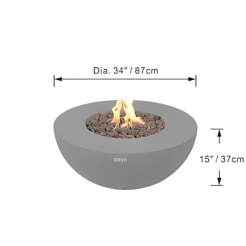 Elementi Modeno Roca GFRC Outdoor Fire Table
