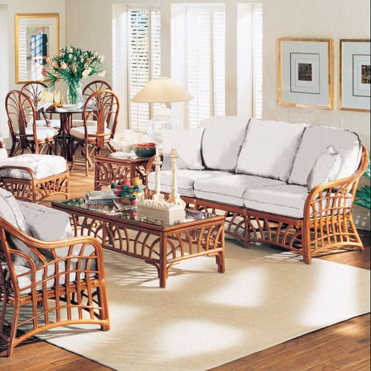 South Sea Rattan New Kauai Rattan Indoor Sofa
