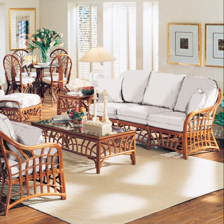 South Sea Rattan New Kauai Rattan Indoor Sofa
