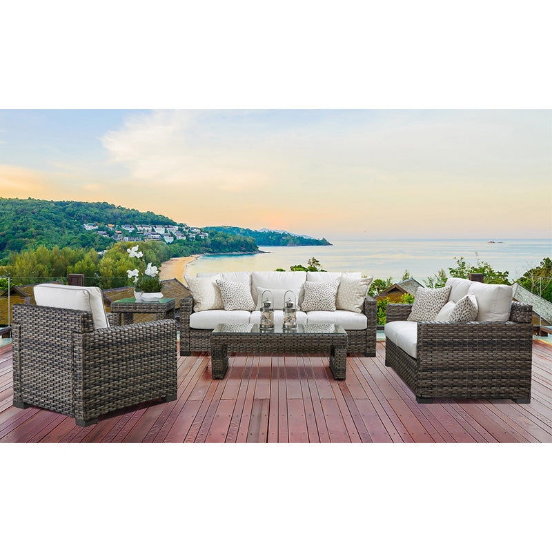 South Sea Rattan New Java Resin Wicker 5-Piece Outdoor Seating Set