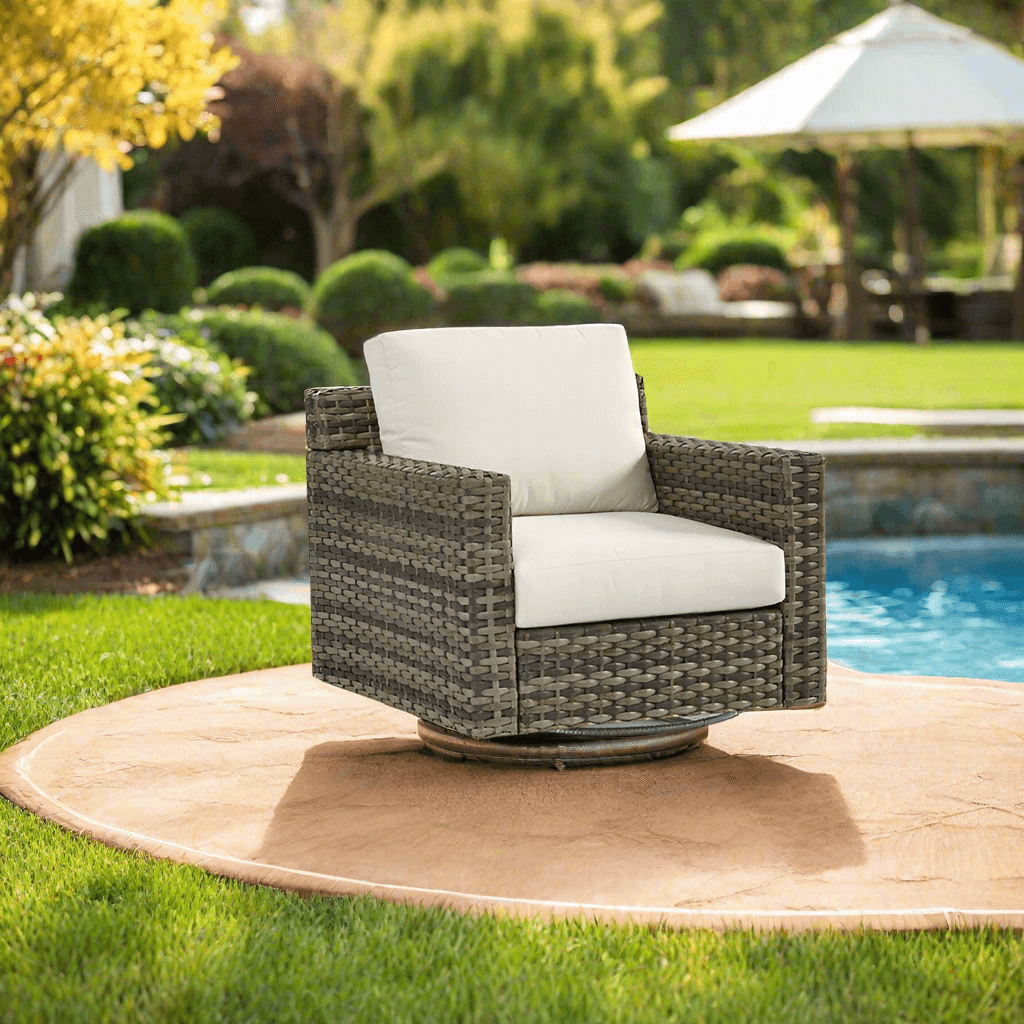 South Sea Rattan New Java Resin Wicker Outdoor Swivel Glider