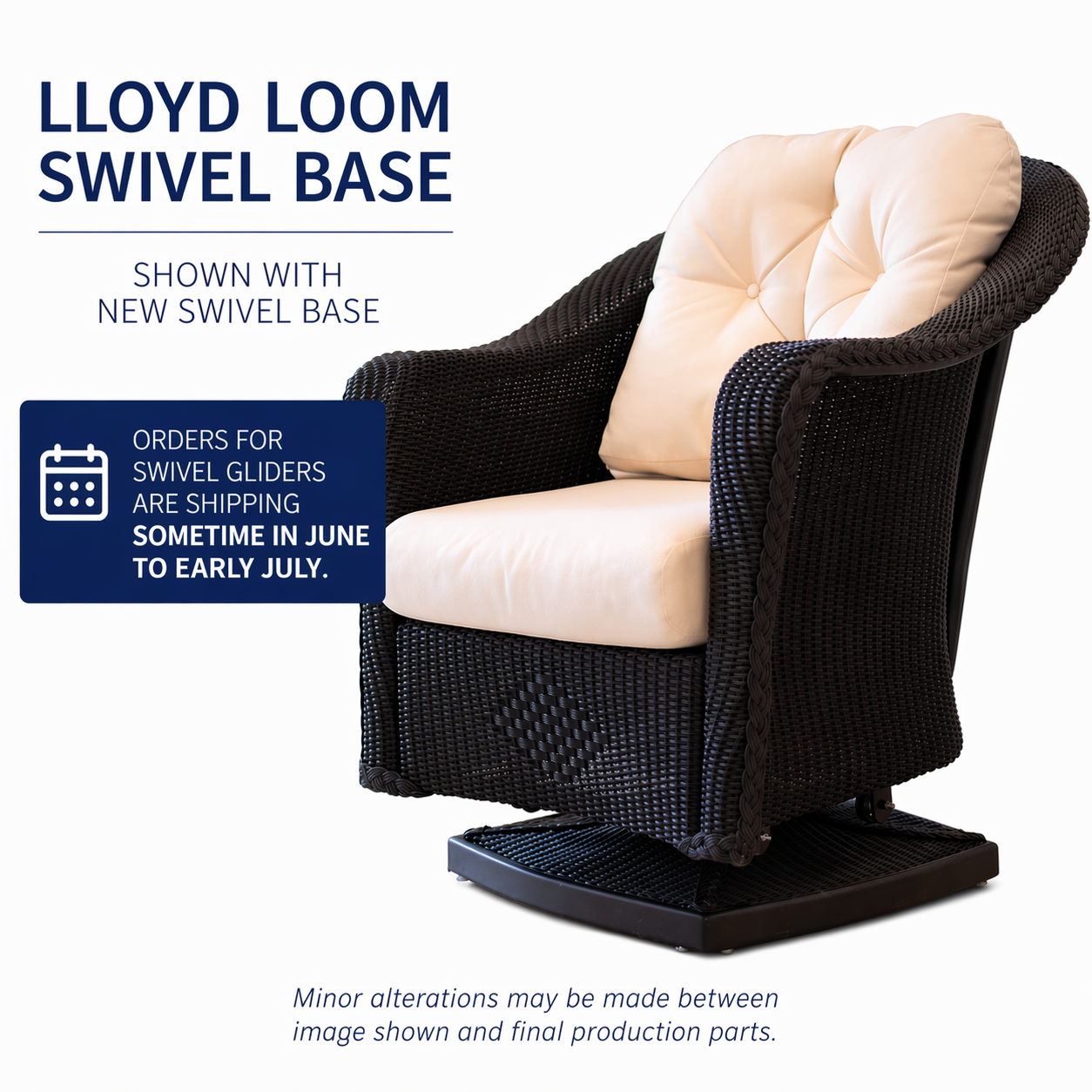 Lloyd Flanders Nantucket Wicker Outdoor Swivel Glider Lounge Chair