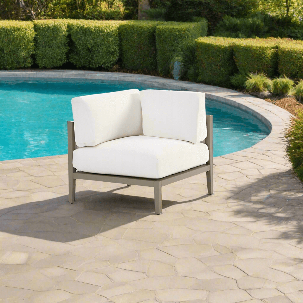 South Sea Rattan Nicole Aluminum Sectional Outdoor Lounge Chair