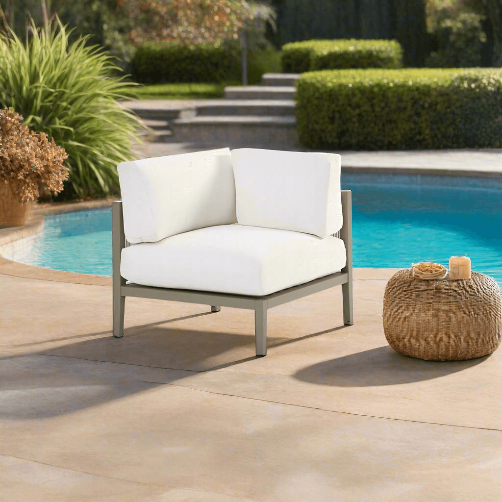 South Sea Rattan Nicole Aluminum Sectional Outdoor Lounge Chair