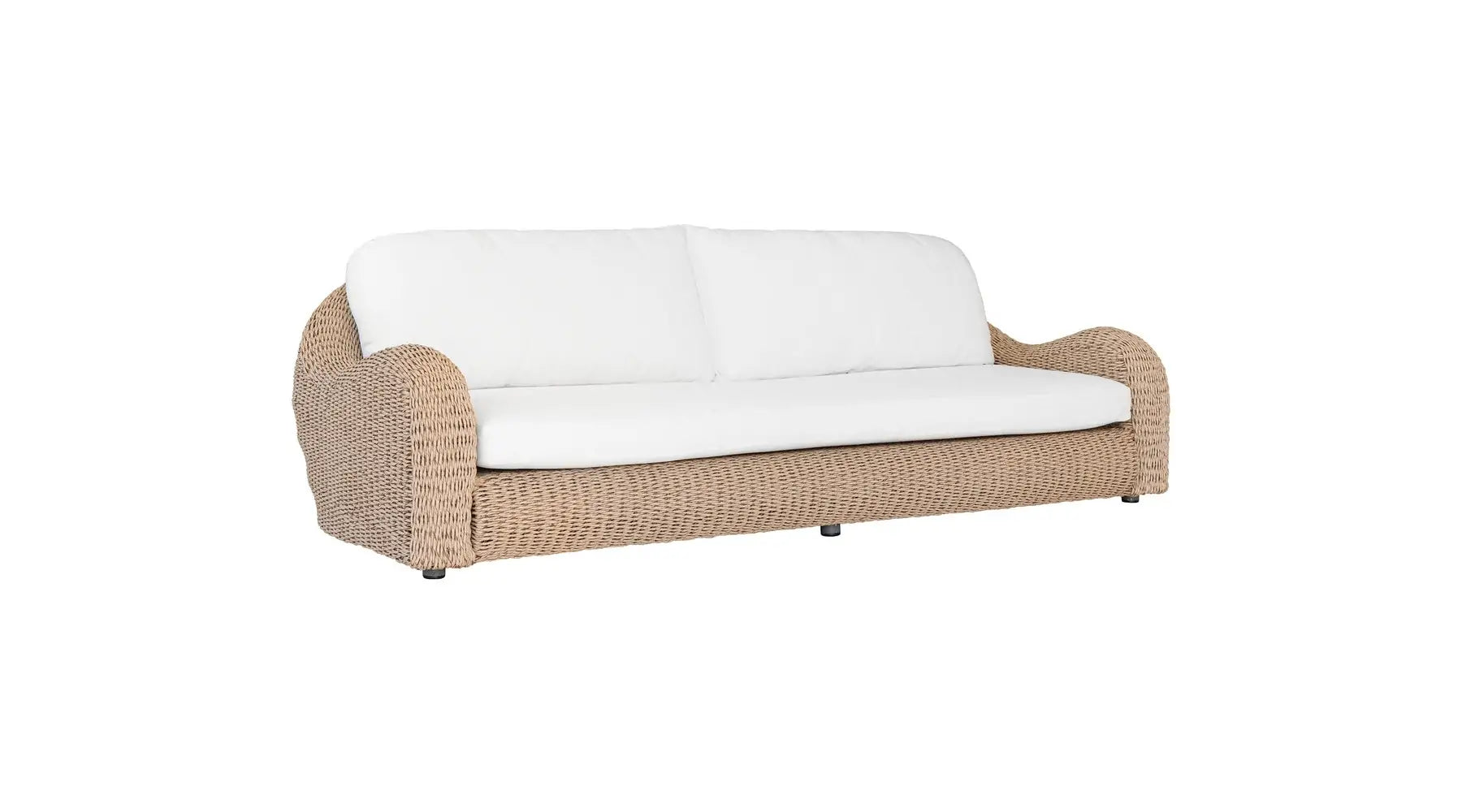 OUTSY Katalina 3-Piece Outdoor and Backyard Poly Hyacinth Furniture Set with Aluminum Frame