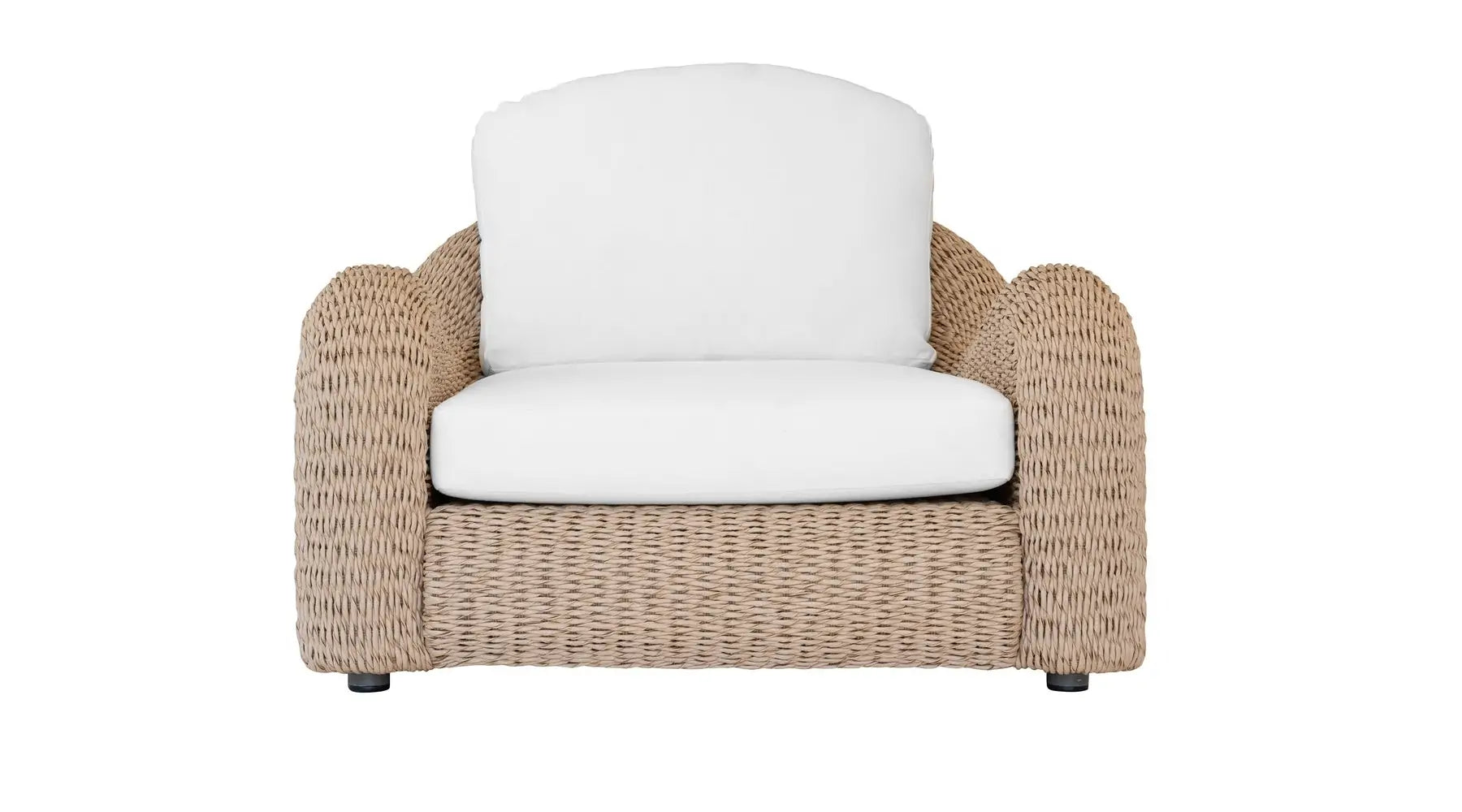 OUTSY Katalina 3-Piece Outdoor and Backyard Poly Hyacinth Furniture Set with Aluminum Frame
