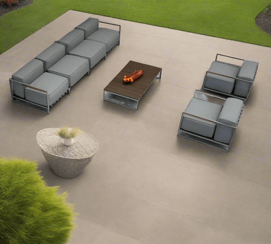 OUTSY Sunrise Stainless Steel Outdoor 6-Person Extra Deep Seating Conversation Set