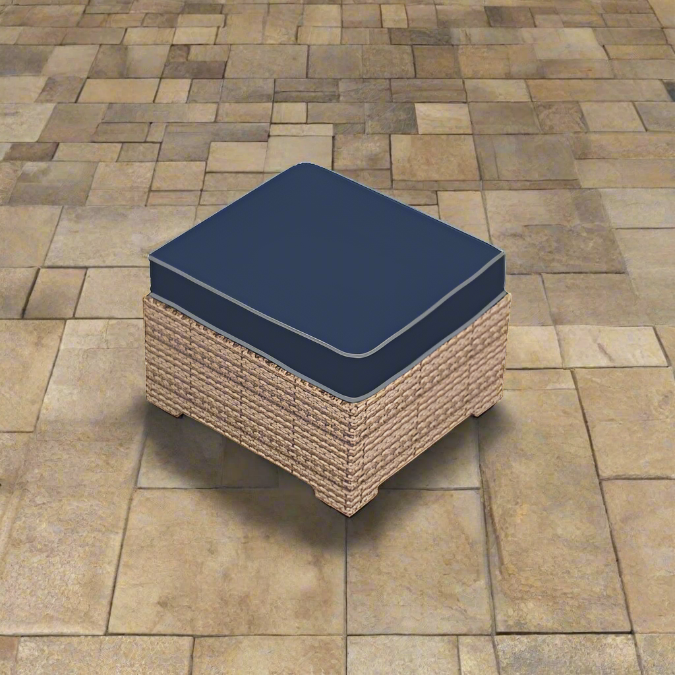 Forever Patio Hampton Wicker Square Ottoman