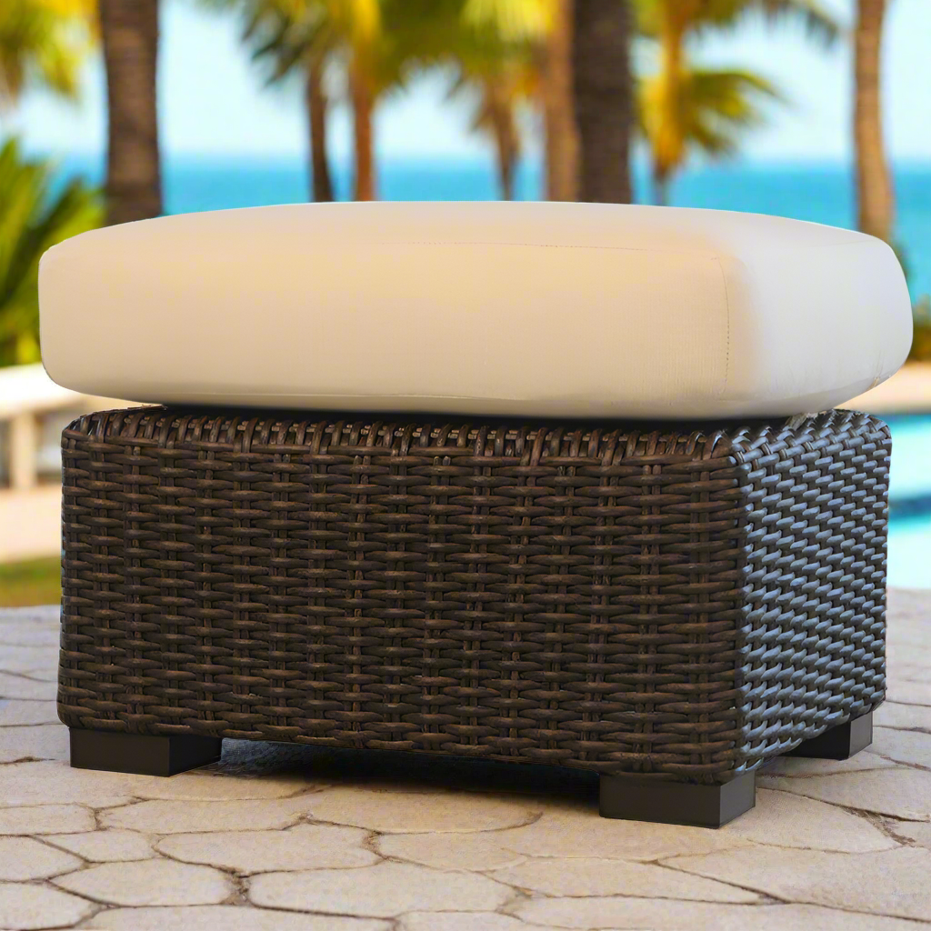 Lloyd Flanders Mesa Woven Vinyl Ottoman