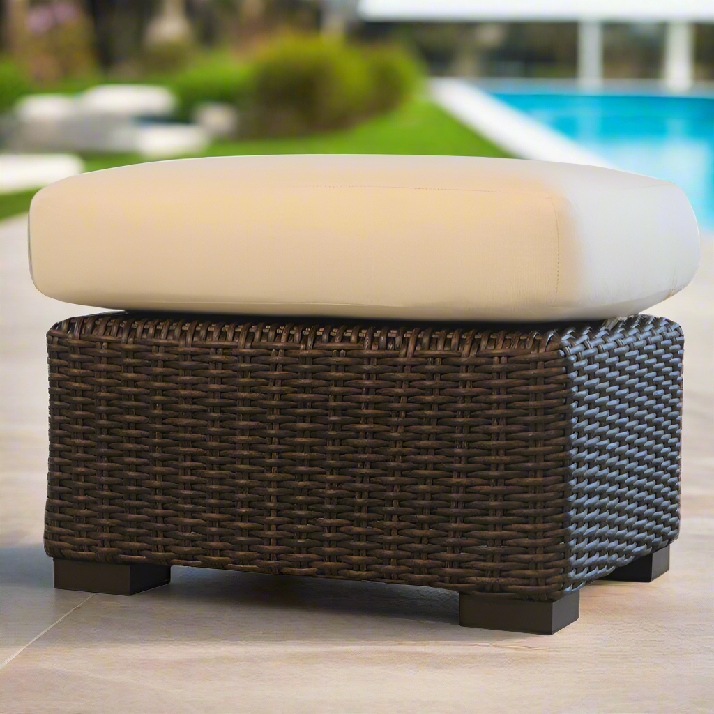 Lloyd Flanders Mesa Woven Vinyl Ottoman