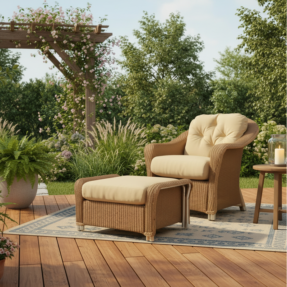 Lloyd Flanders Reflections Comfort Duo – Lounge Chair + Ottoman