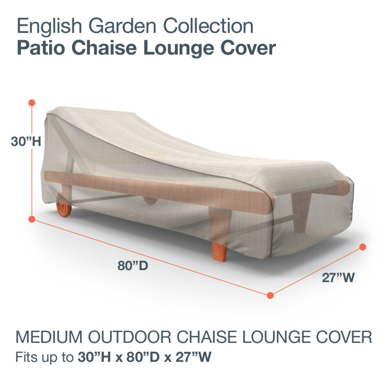 Budge Industries English Garden Patio Chaise Lounge Cover
