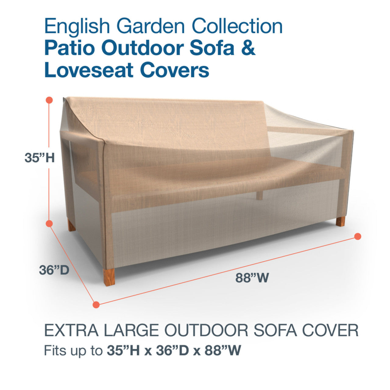 Budge Industries English Garden Patio Sofa Cover