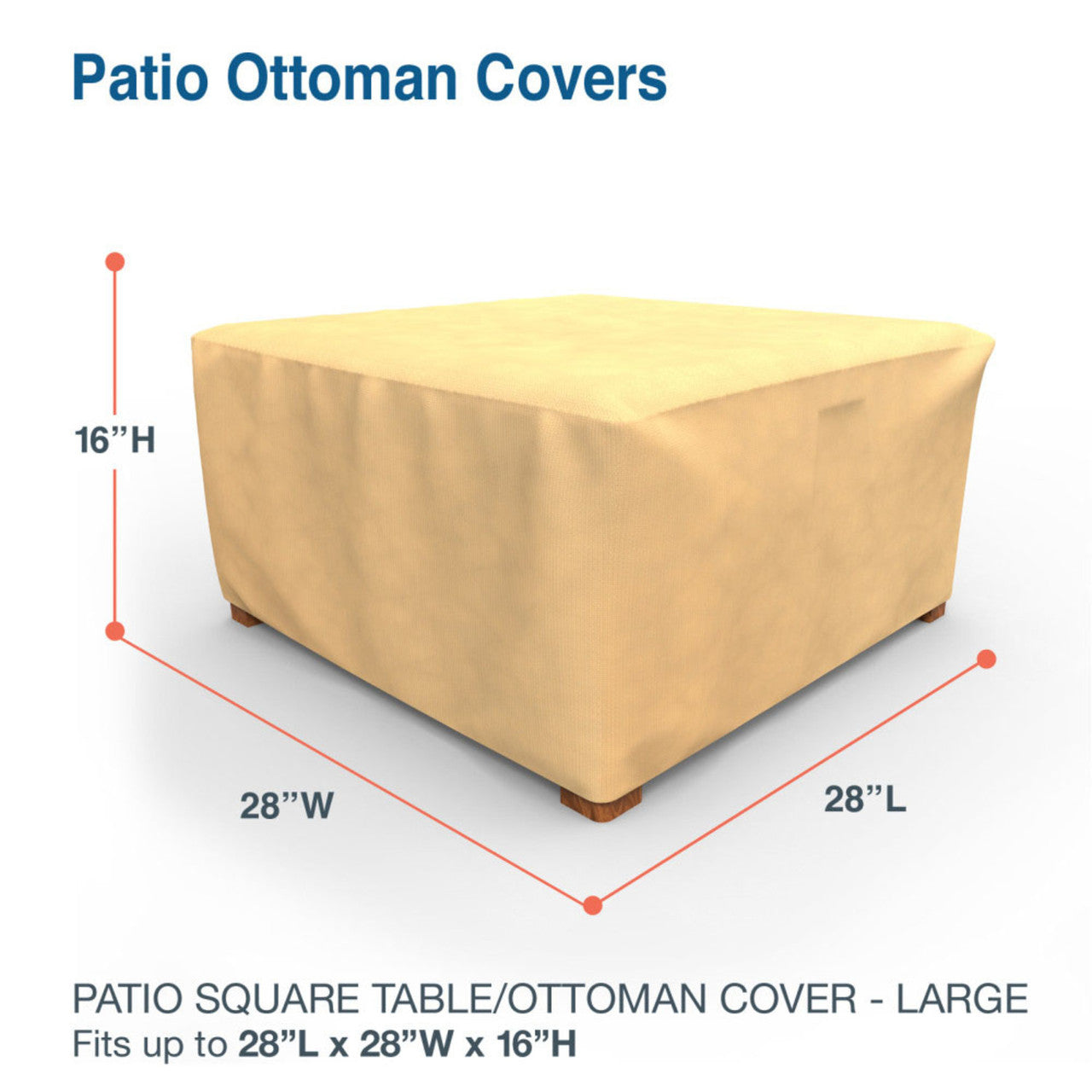 Budge Industries All Seasons Square Patio Table/Ottoman Cover