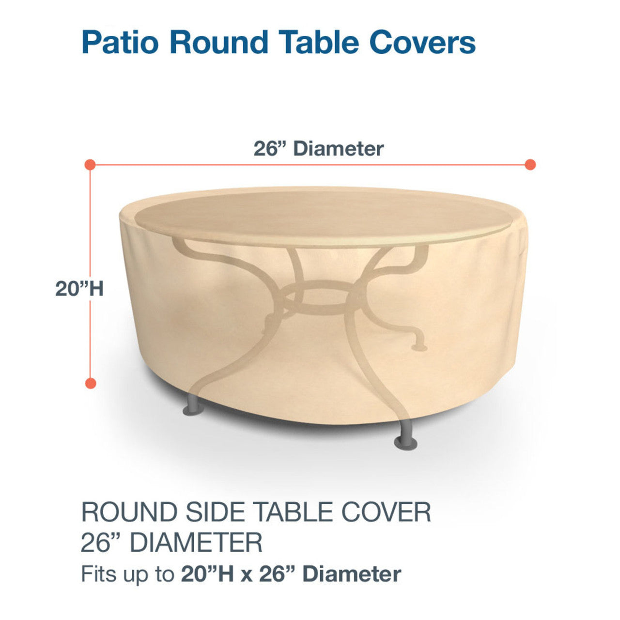 Budge Industries All Seasons Round Patio Table Cover