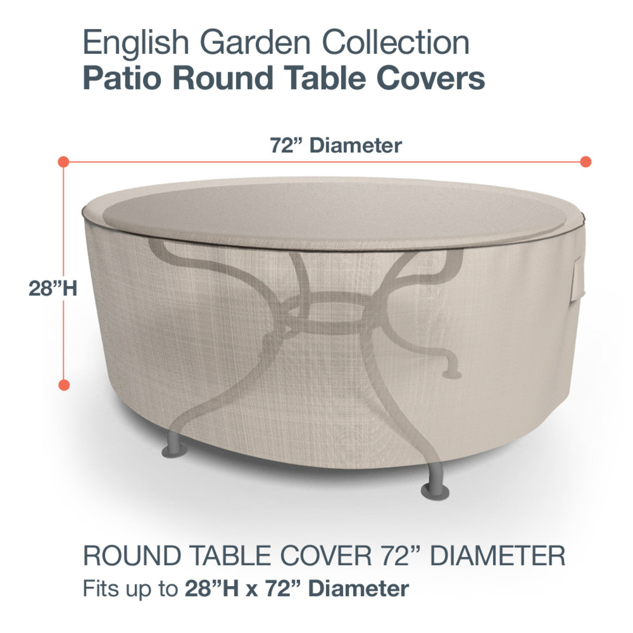 Budge Industries English Garden Round Patio Table Cover