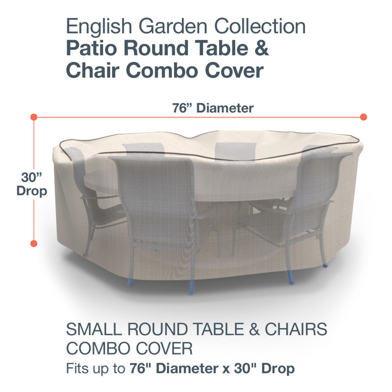 Budge Industries English Garden Round Patio Table/Chairs Combo Cover