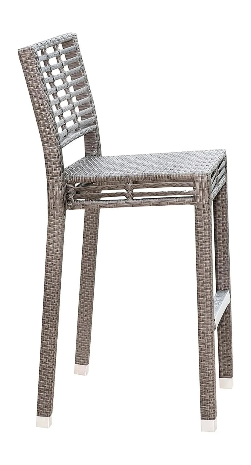 Panama Jack Graphite Aluminum Outdoor Stackable Bar Stool (Set of 2)