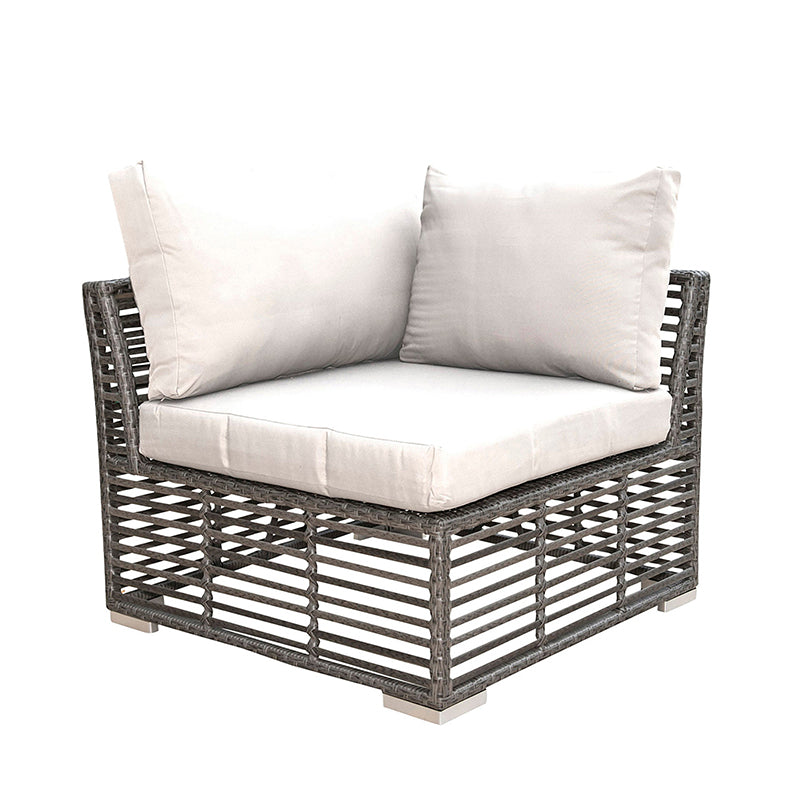 Panama Jack Graphite Aluminum Outdoor Modular Corner Chair with Cushion