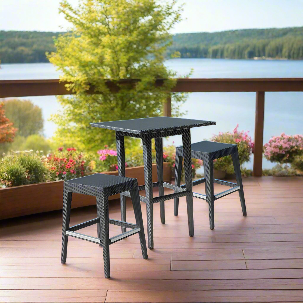 Panama Jack Onyx 3-Piece Pub Set