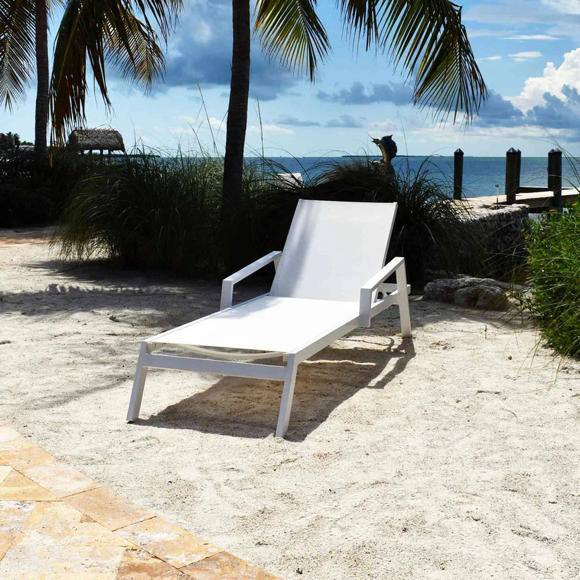 Panama Jack Mykonos Outdoor Aluminum 2-Person Chaise Lounge Set