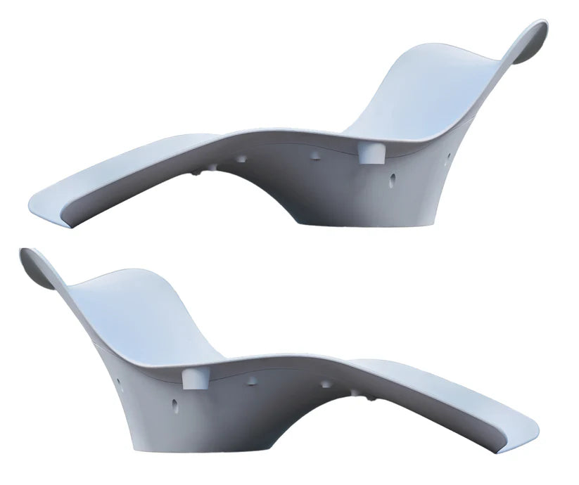 Panama Jack Wave Outdoor (HDPE) In-Pool Chaise Lounger (Set of 2)