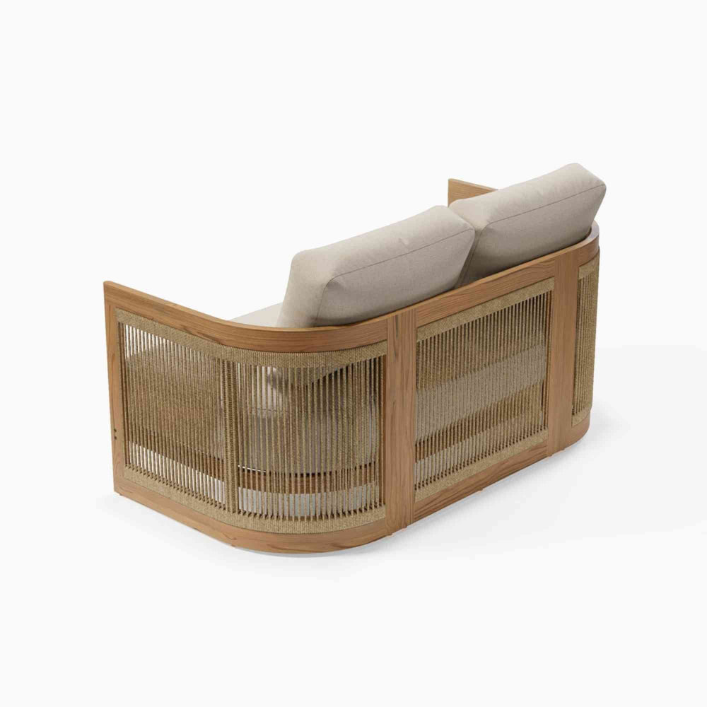Hospitality Rattan Compass Cay 4-Piece Loveseat Set