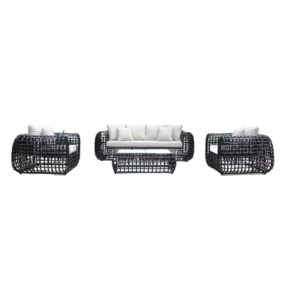 Hospitality Rattan Monte Carlo Wicker Outdoor 5-Person Seating Set