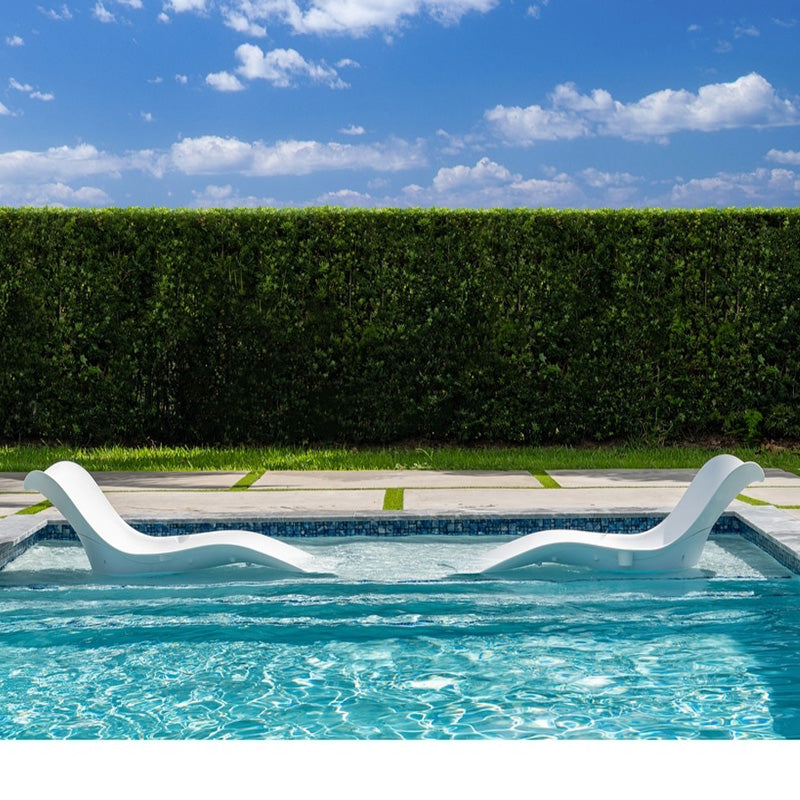 Panama Jack Wave Outdoor (HDPE) In-Pool Chaise Lounger (Set of 2)