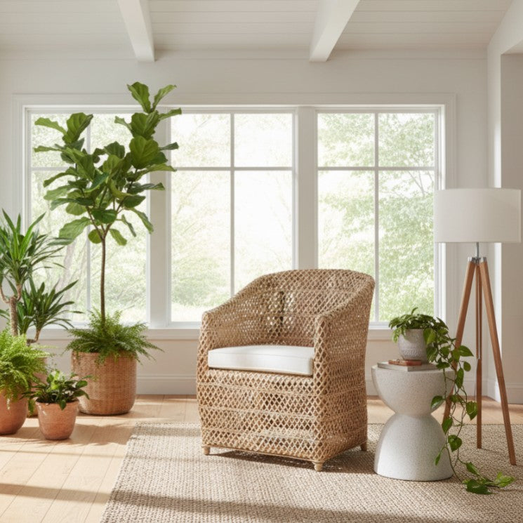 Panama Jack Sumatra Outdoor Wicker Barrel Chair with Cushions