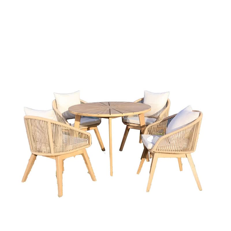 Panama Jack Cabo Wicker Outdoor 4-Person Dining Set
