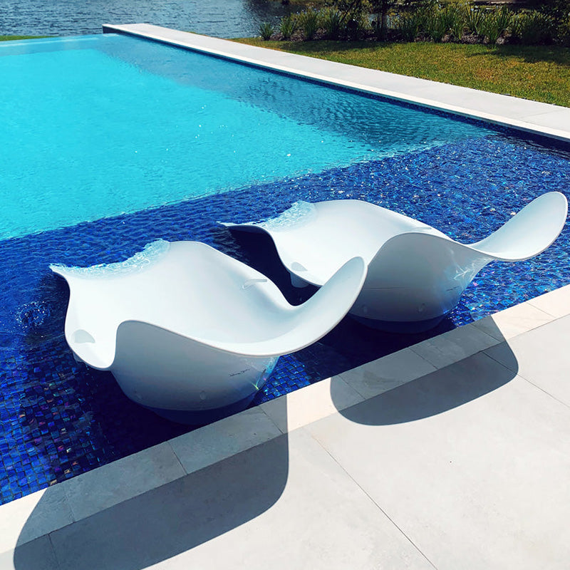 Panama Jack Wave Outdoor (HDPE) In-Pool Chaise Lounger (Set of 2)
