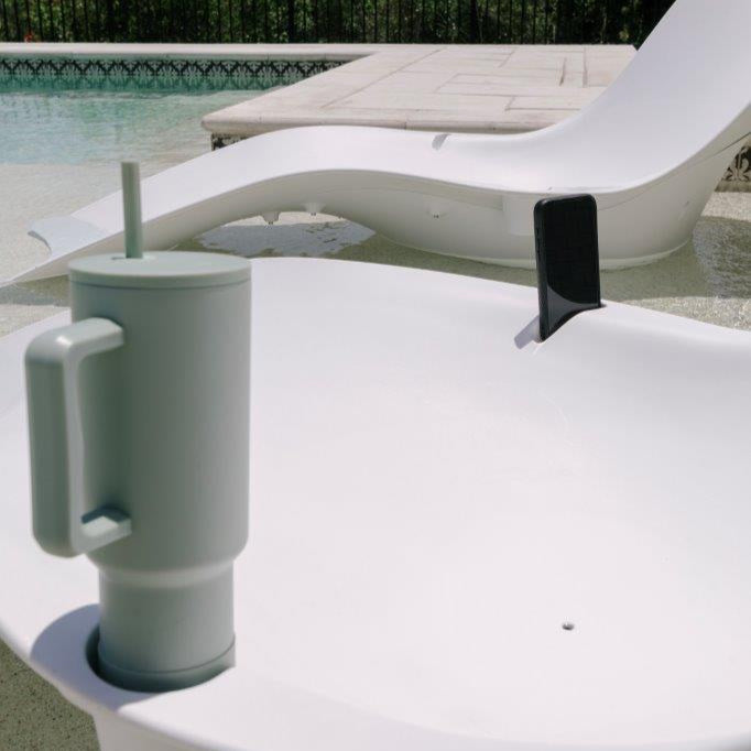 Panama Jack Wave Outdoor (HDPE) In-Pool Chaise Lounger (Set of 2)
