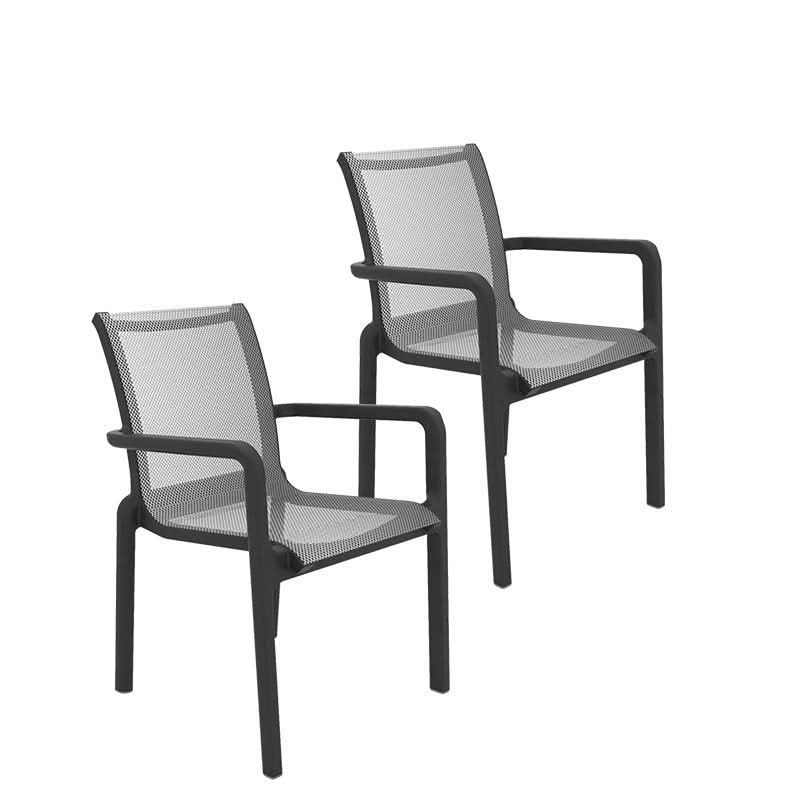 Rainbow Outdoor Paris Polypropylene Sling Armchairs (Set of 2)