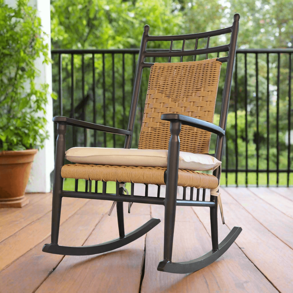 Lloyd Flanders Low Country Woven Vinyl Outdoor Porch Rocker
