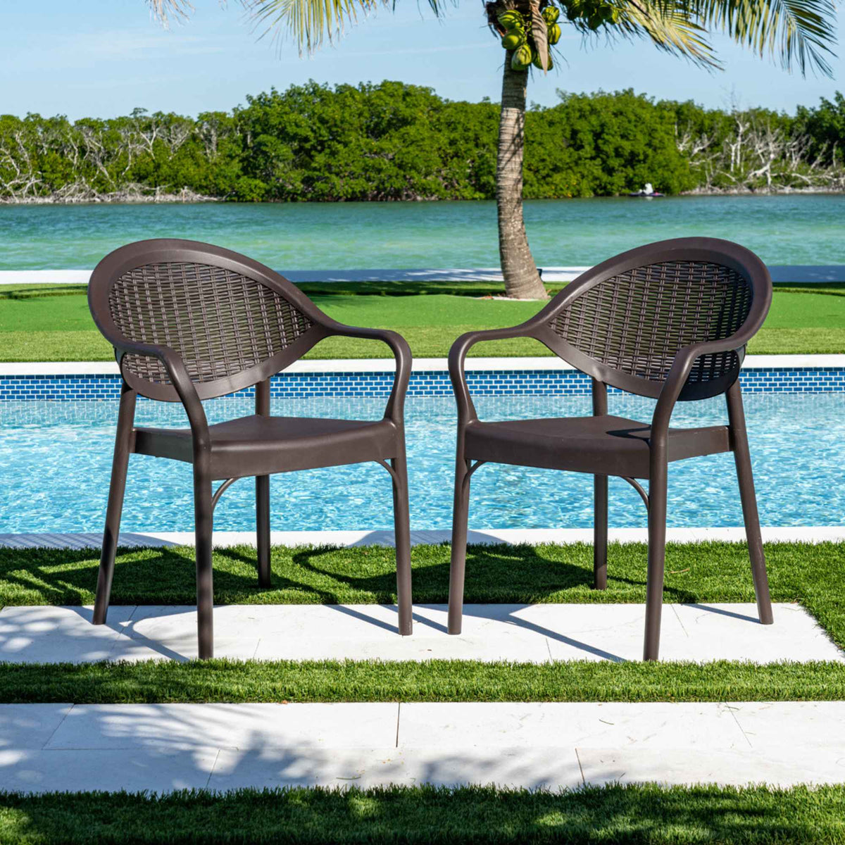 Rainbow Outdoor Mona Polypropylene Armchairs Set of 2