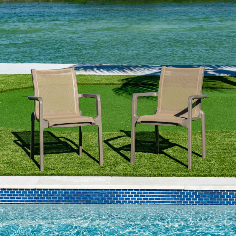 Rainbow Outdoor Paris Sling Armchairs (Set of 2)