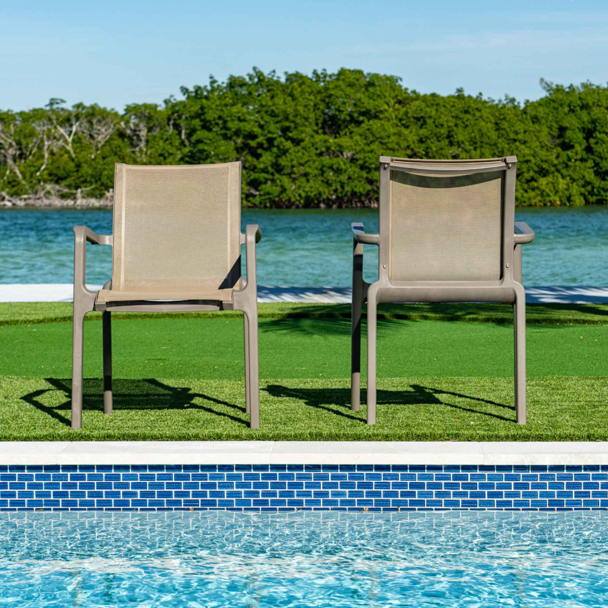 Rainbow Outdoor Paris Polypropylene Sling Armchairs (Set of 2)