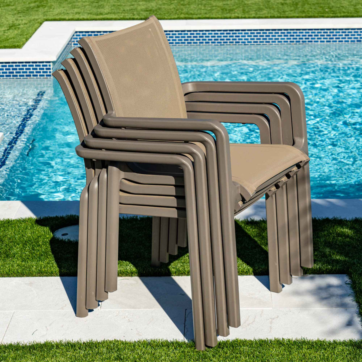 Rainbow Outdoor Paris Polypropylene Sling Armchairs (Set of 2)