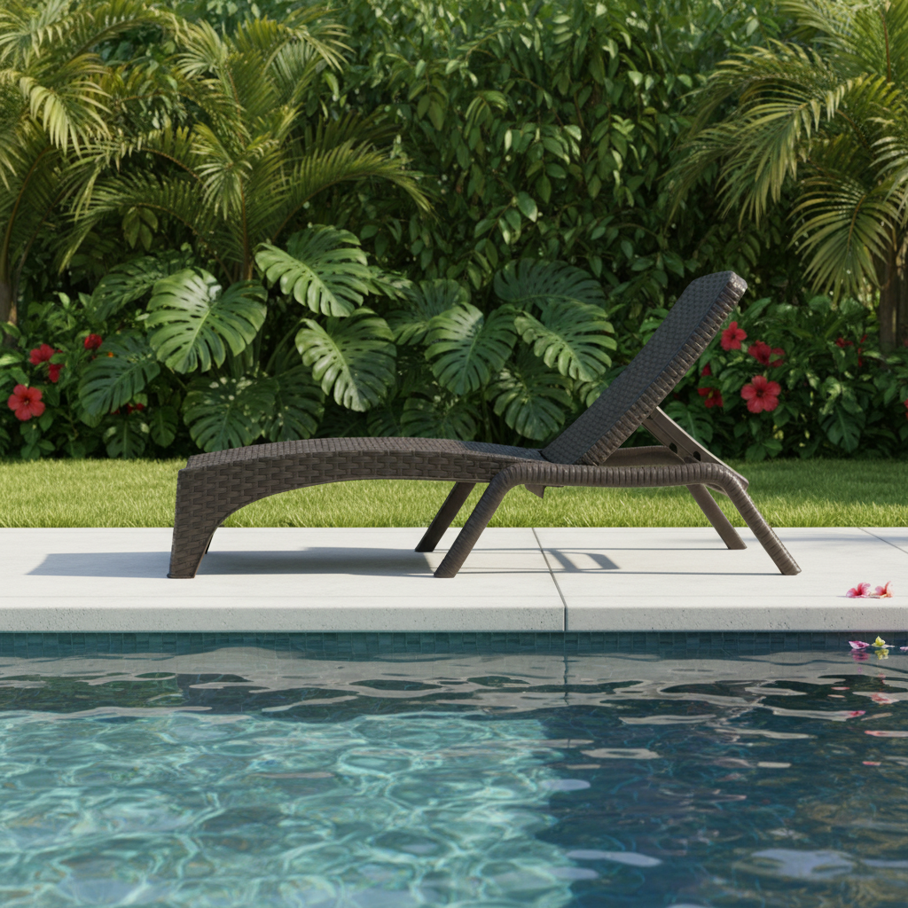 Rainbow Outdoor Roma Polypropylene Set of 2 Chaise Lounger-Anthracite