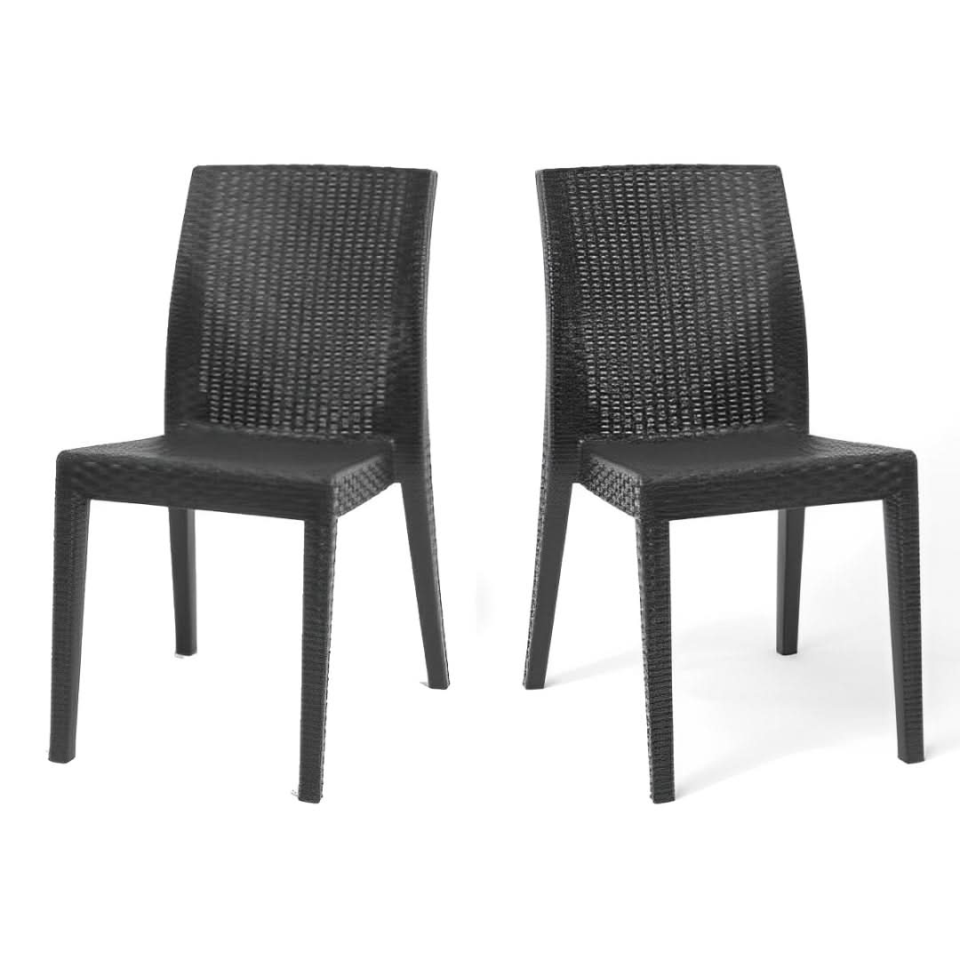 Rainbow Outdoor Siena Polypropylene Stackable Side Chair (Set of 2 )