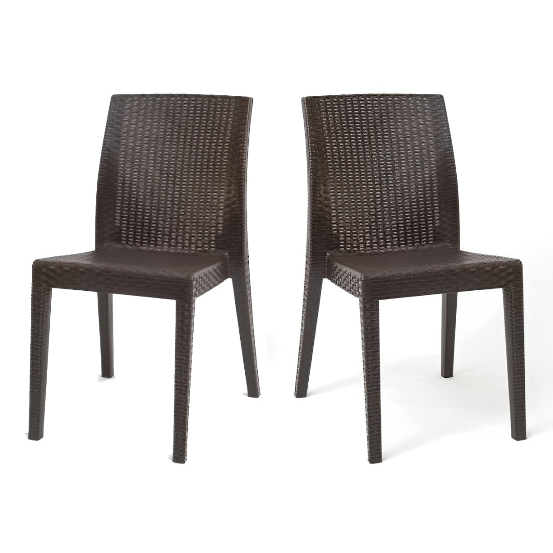 Rainbow Outdoor Siena Stackable Side Chair (Set of 2 )