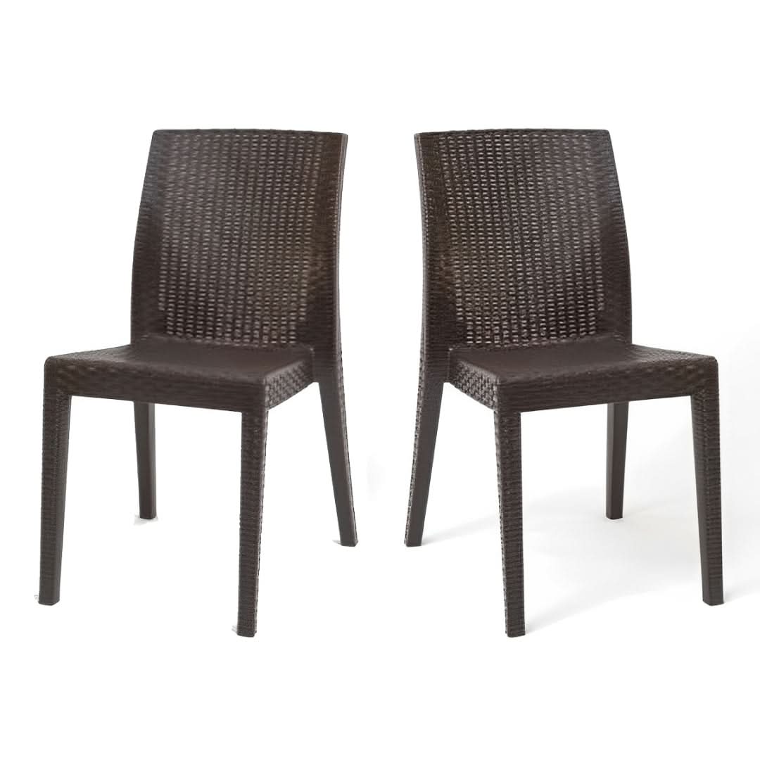 Rainbow Outdoor Siena Polypropylene Stackable Side Chair (Set of 2 )
