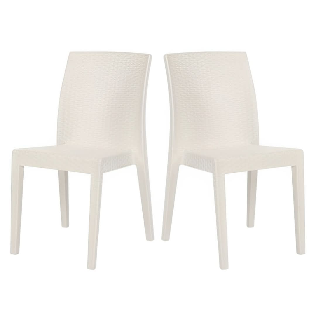 Rainbow Outdoor Siena Polypropylene Stackable Side Chair (Set of 2 )