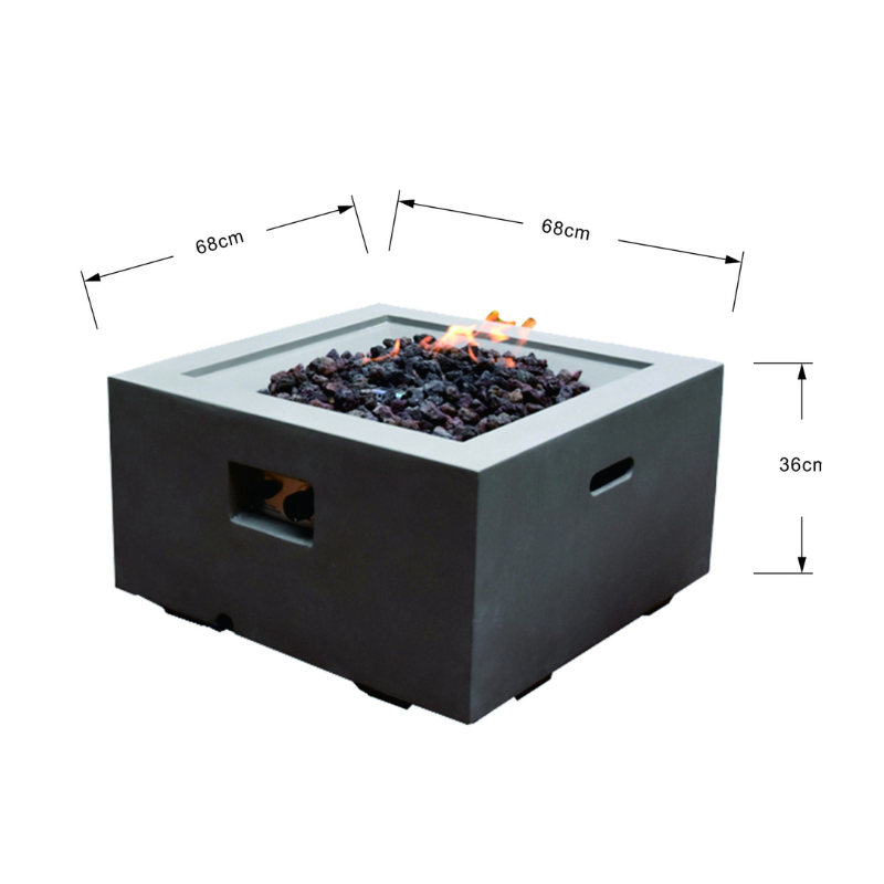 Elementi Modeno Ridgefield GFRC Outdoor Fire Pit